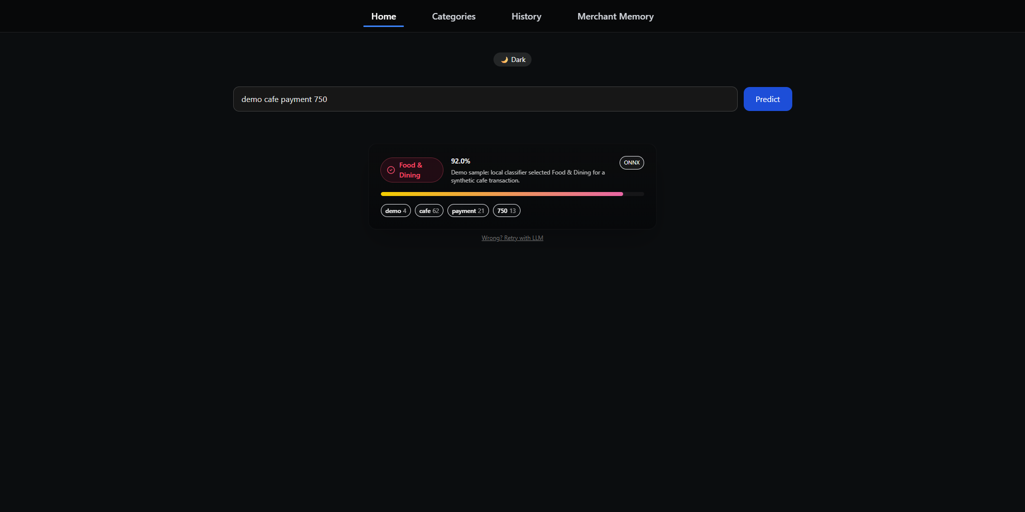 Prediction flow screenshot